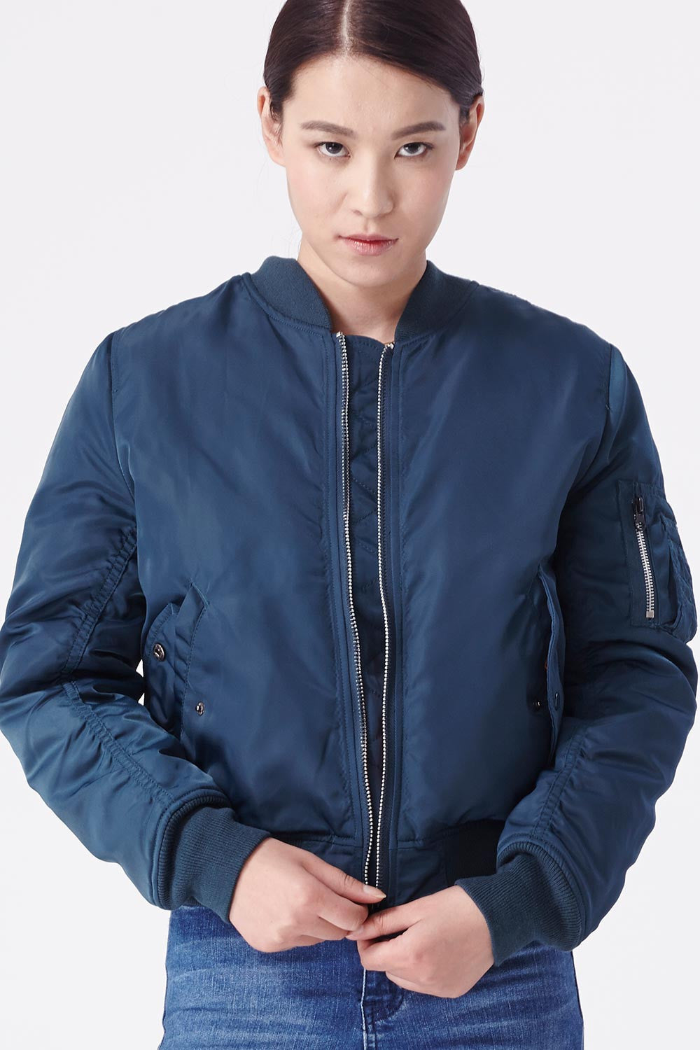 Women's Navy MA-1 Jacket