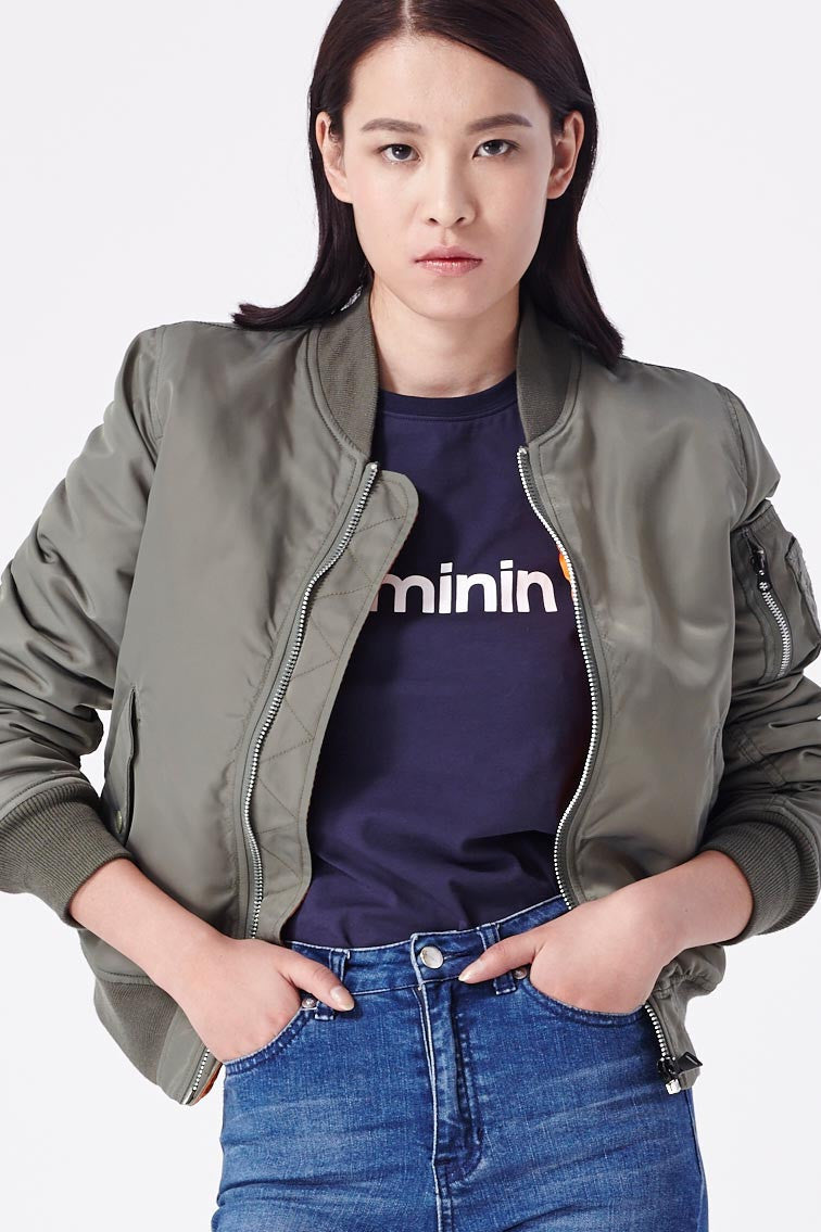 Women's Green MA-1 Jacket