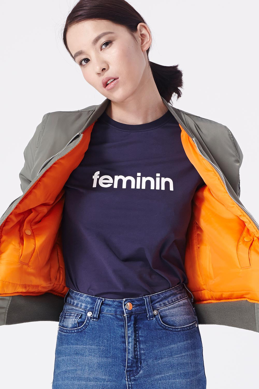 Women's Green MA-1 Jacket
