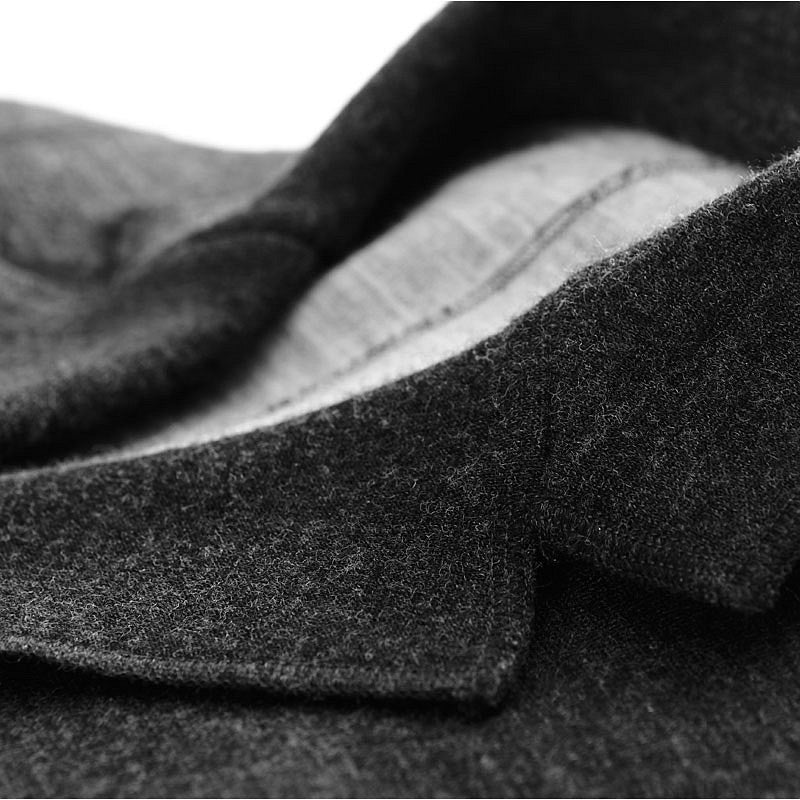 Three-Button Knit Wool Suit Jacket