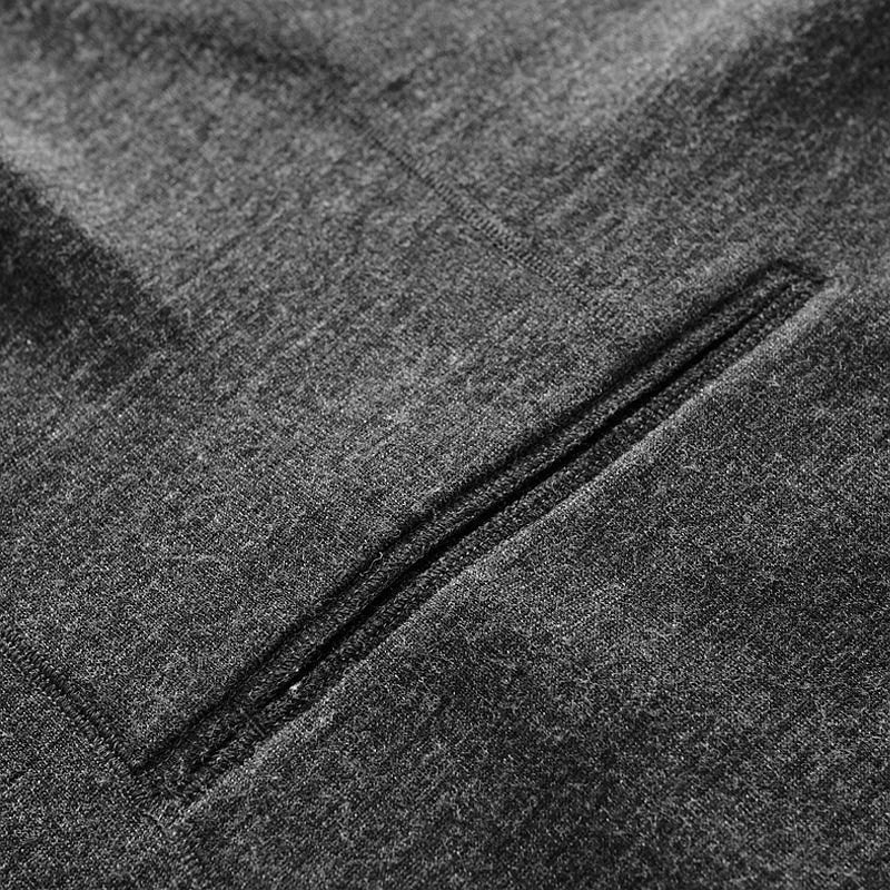 Three-Button Knit Wool Suit Jacket