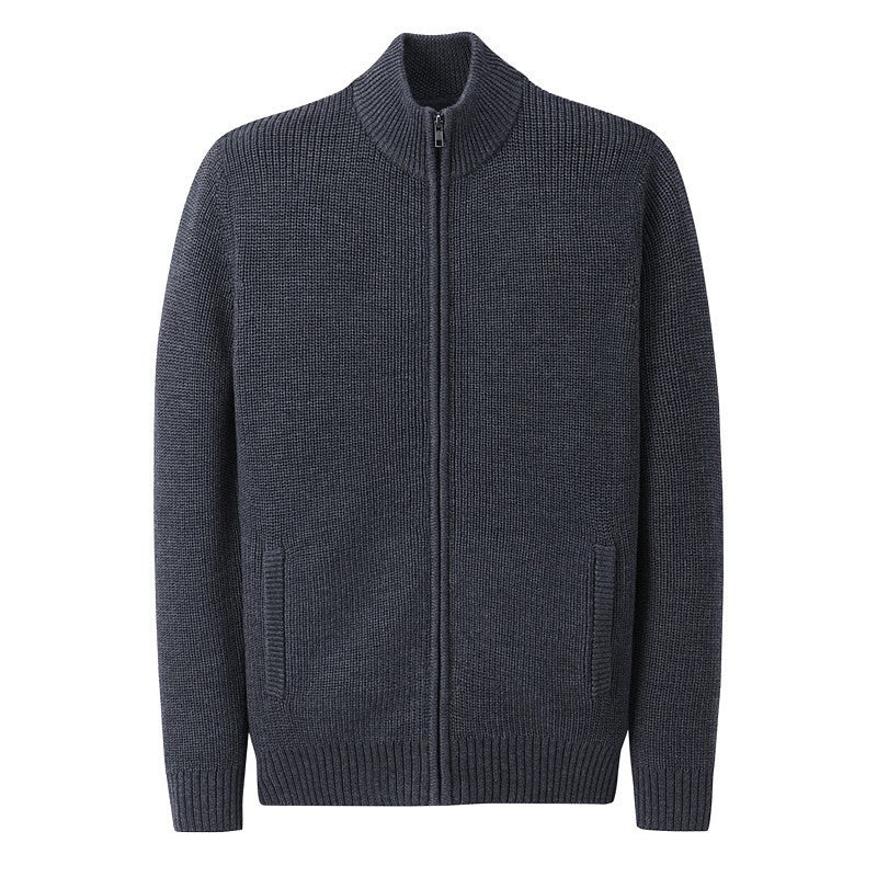 Merino Wool Zip Cardigan