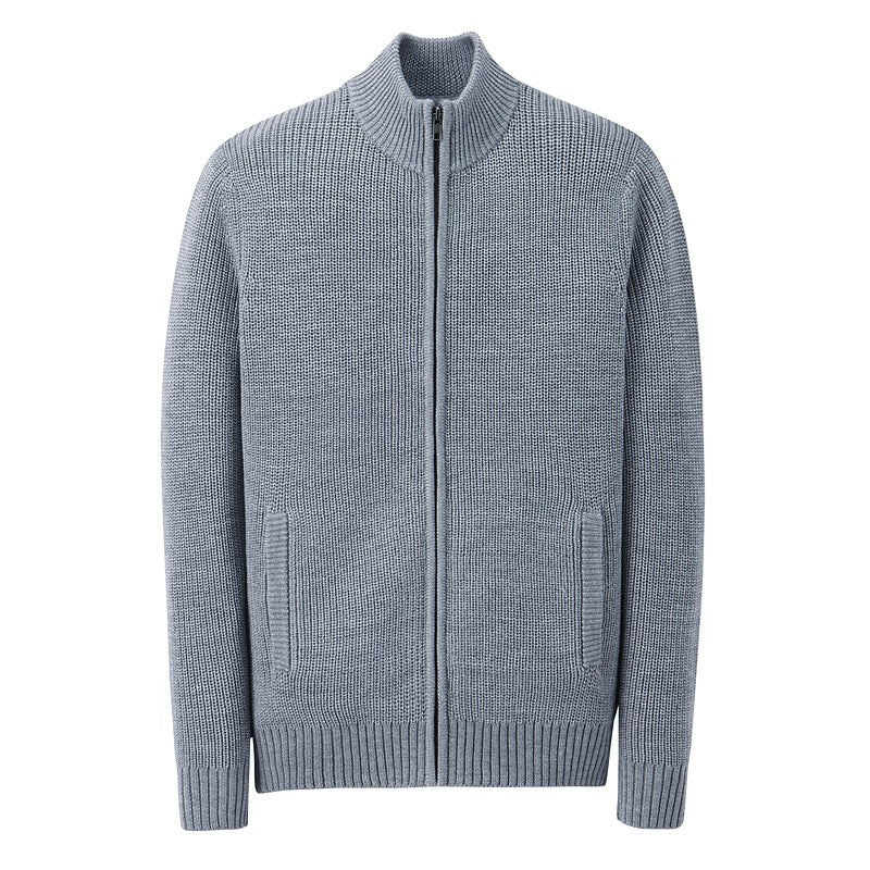 Merino Wool Zip Cardigan