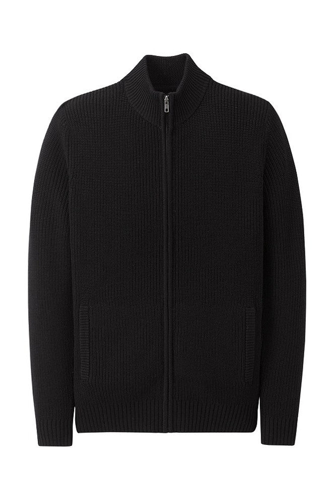 Merino Wool Zip Cardigan