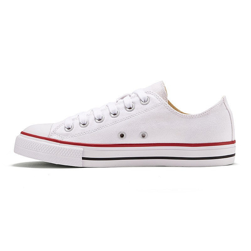 Low Tops White With Red Trim