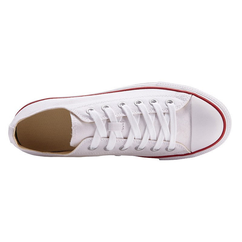 Low Tops White With Red Trim