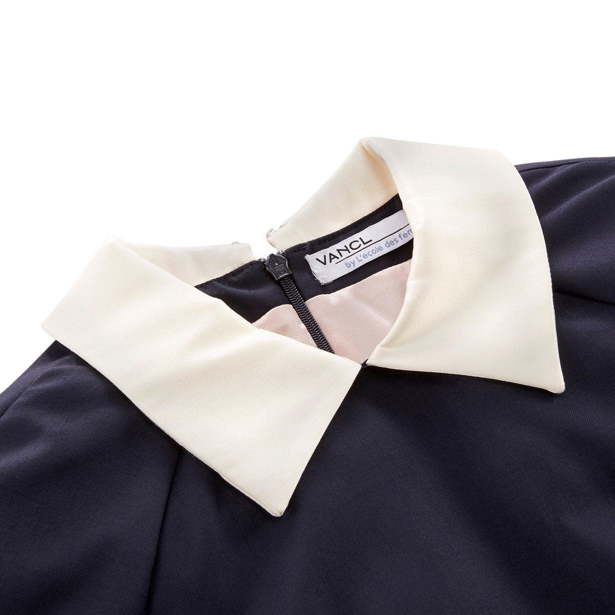 Pleated Belle De Jour Dress Navy