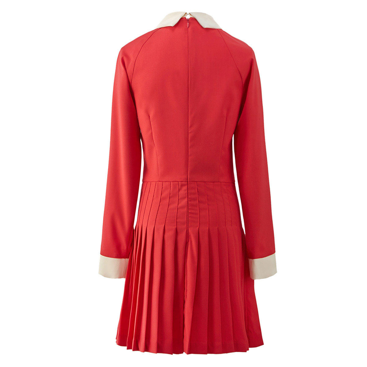 Pleated Belle De Jour Dress Red