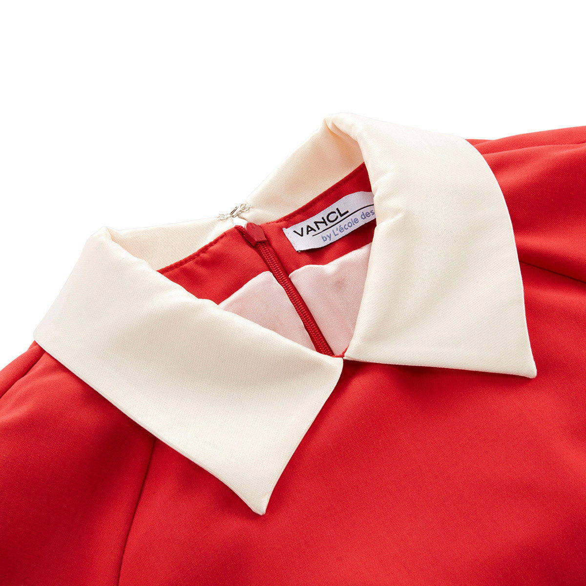 Pleated Belle De Jour Dress Red