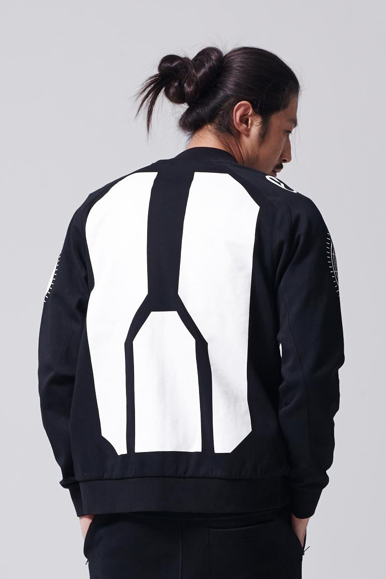 Grid Zip Up Sweatshirt
