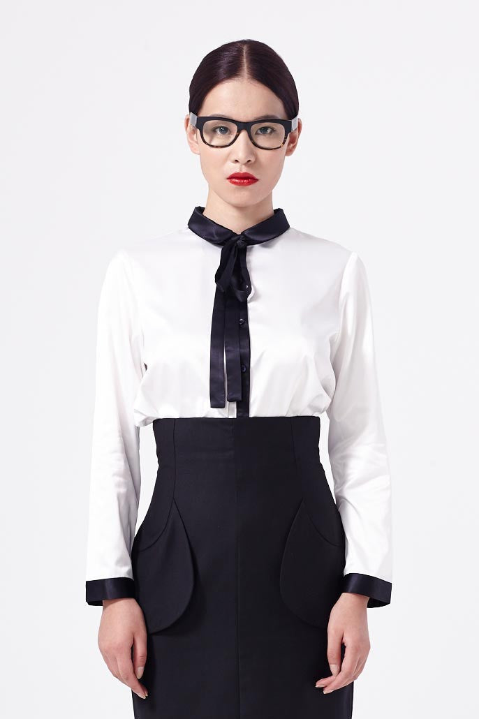 Secretary Blouse Ivory
