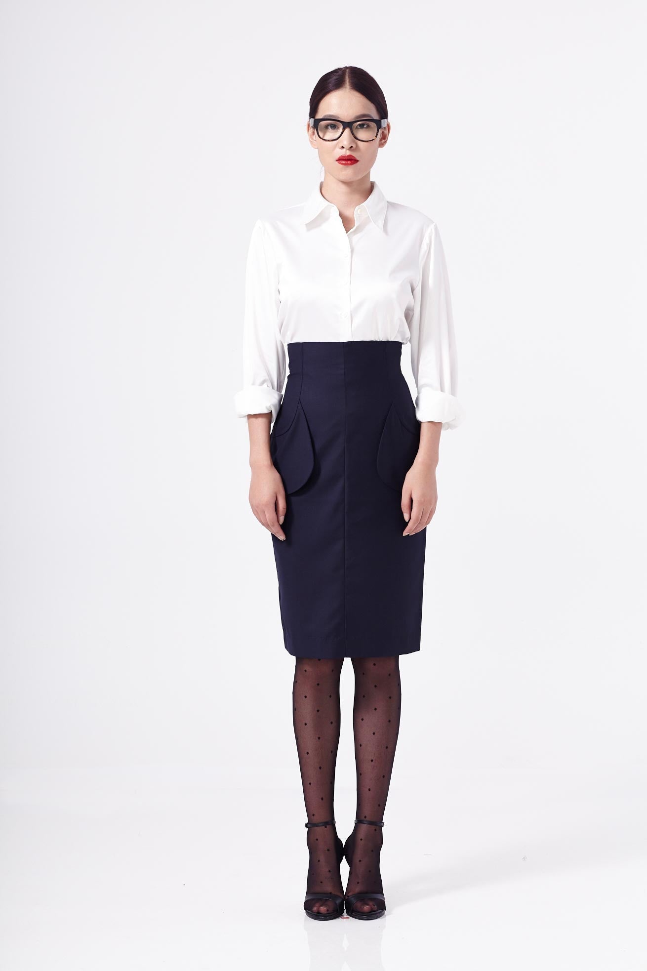 Secretary Wool Skirt