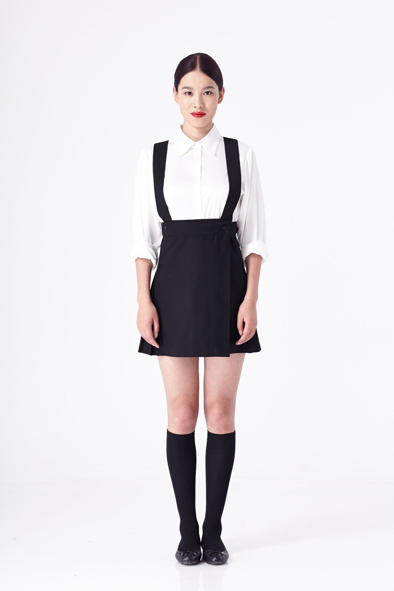 Suspender Pleated Skirt