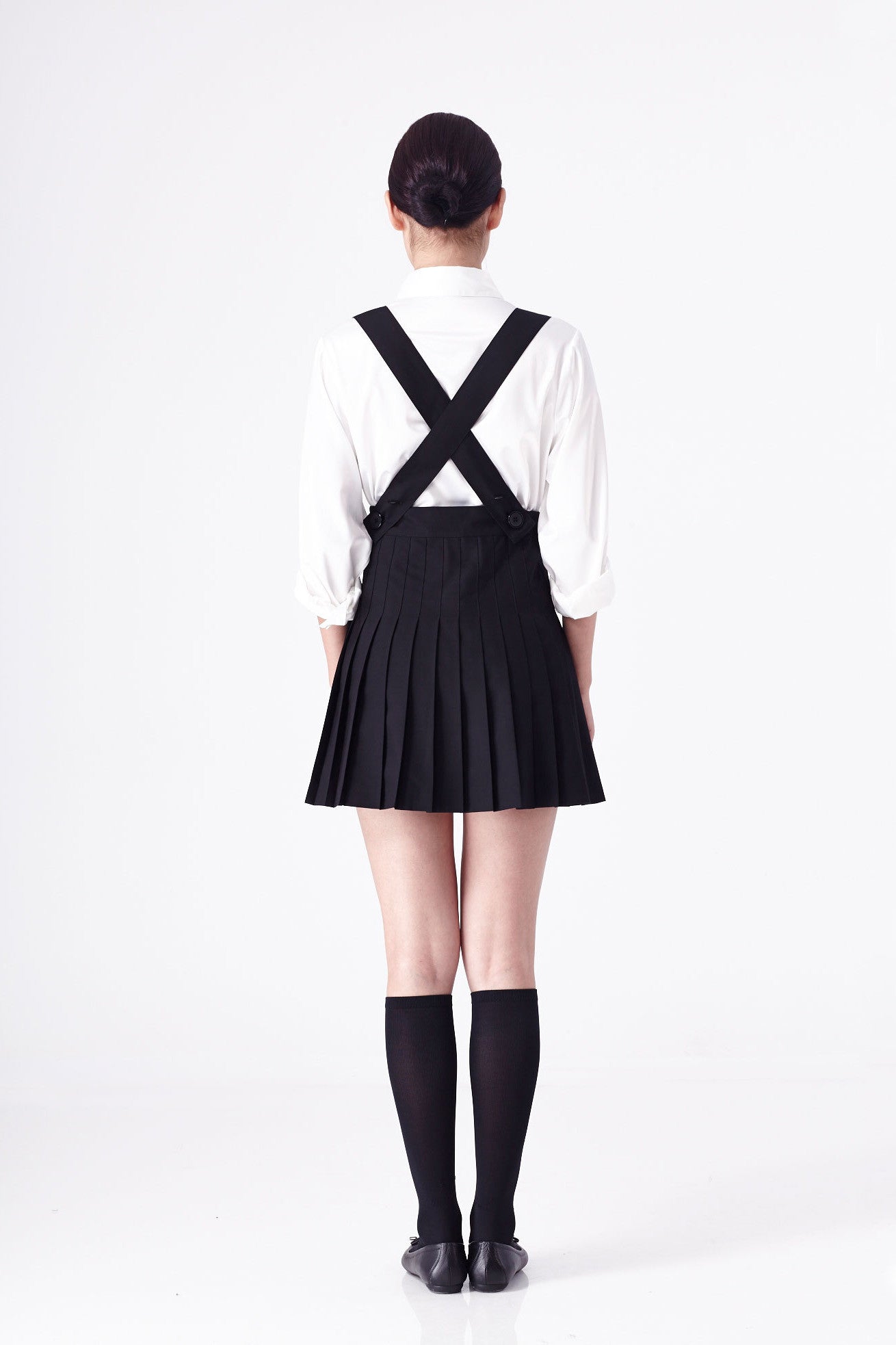 Suspender Pleated Skirt