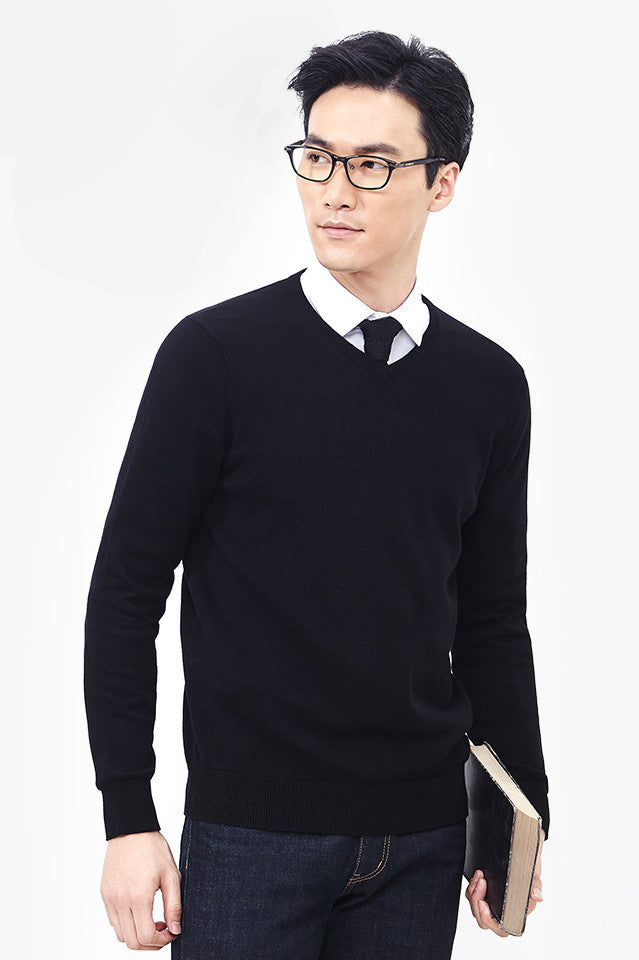 Cotton V-Neck Sweater